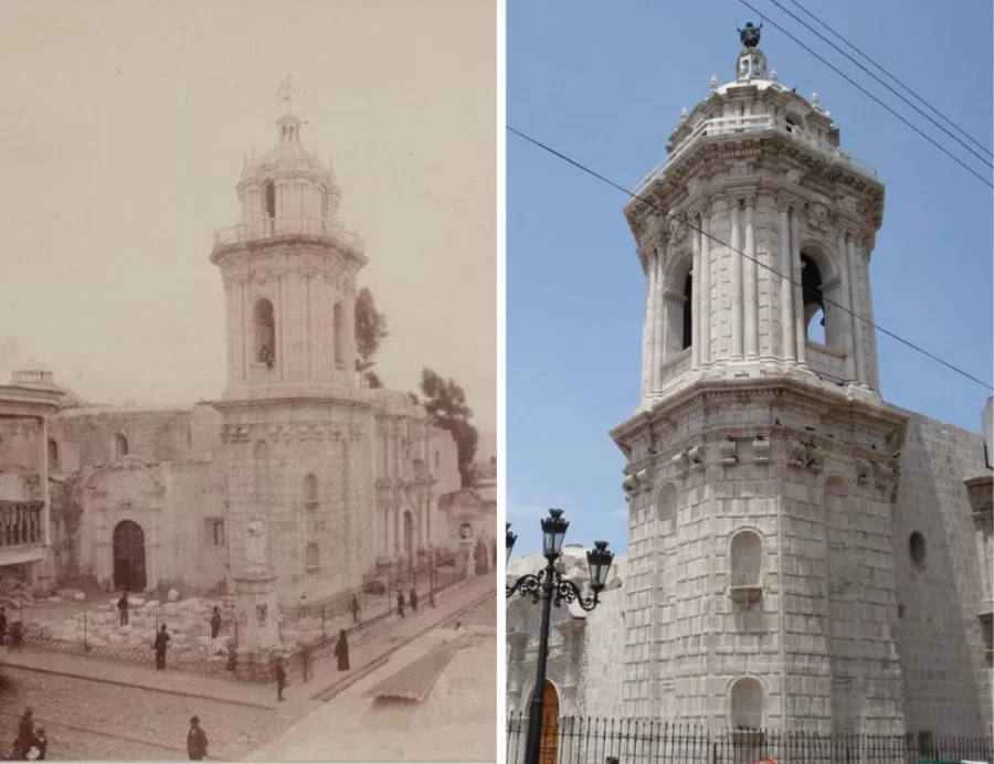 Igreja e convento de Santo Domingo de Arequipa no tempo.