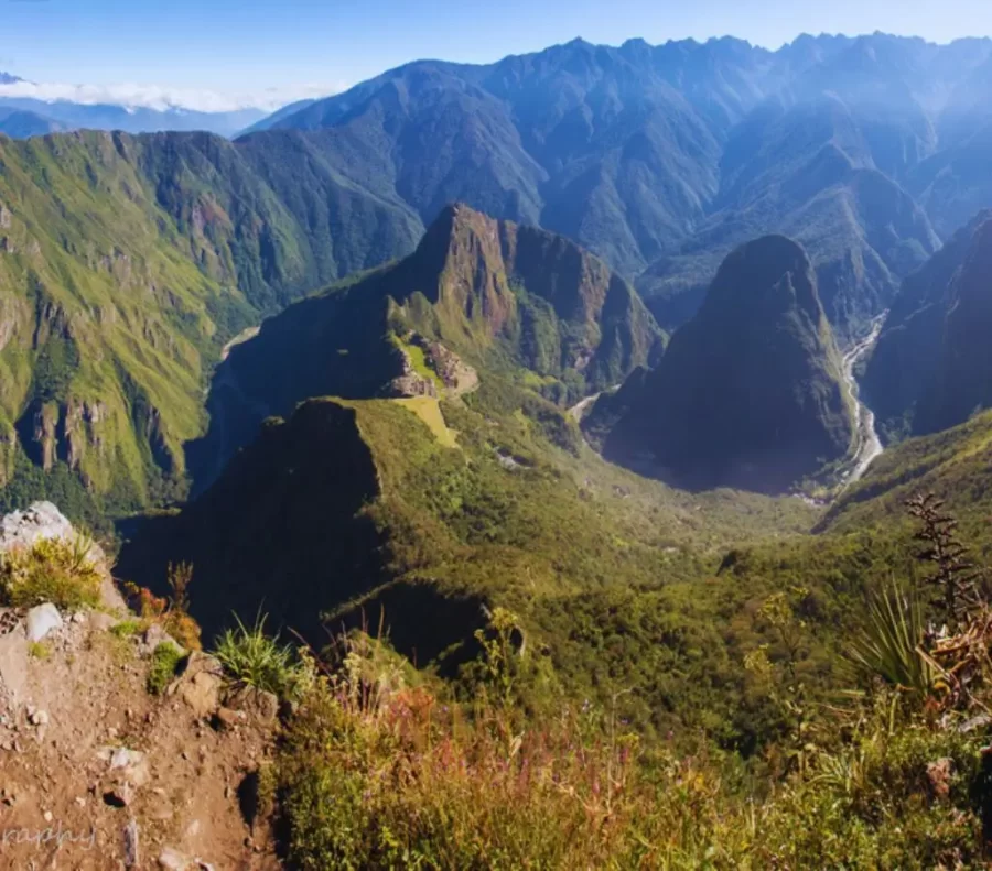 Vista sulla montagna Machu Picchu