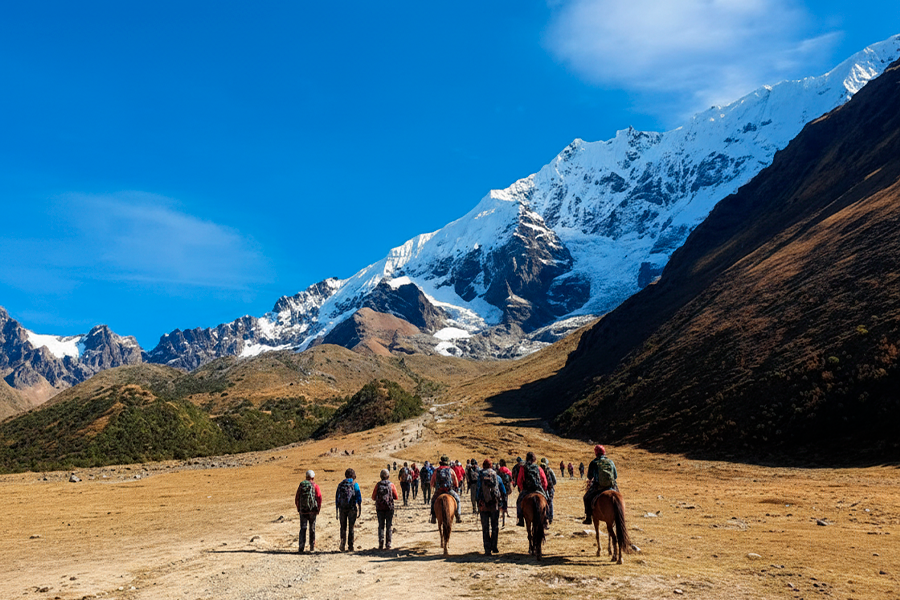 Hiking trail to Humantay Lake starting from Soraypampa