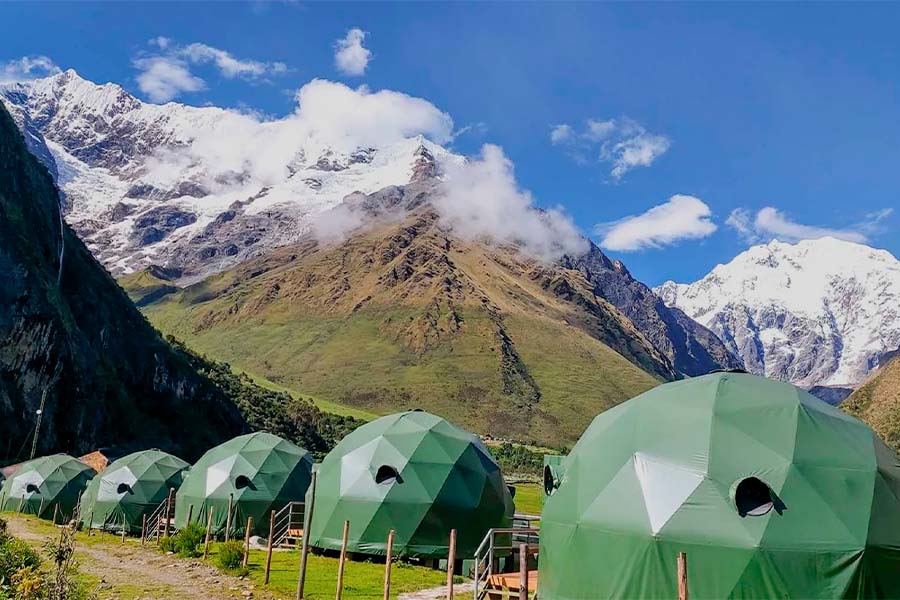 Sky Domes campsite in the Peruvian Andes