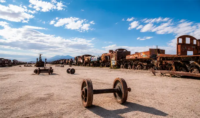 Cimetière de trains en Bolivie